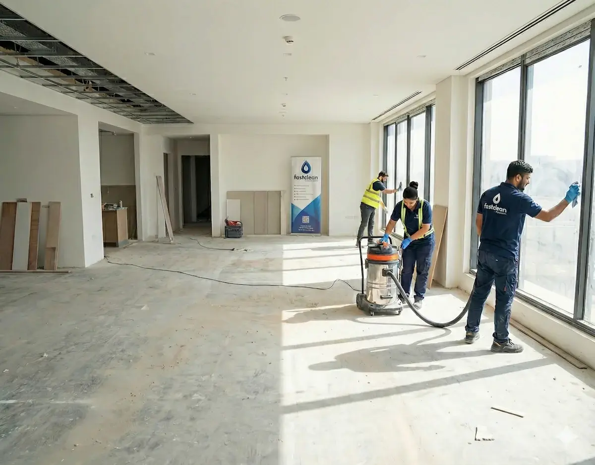 Nettoyage fin de travaux et chantier Sud Luxembourg - équipe Fast Clean